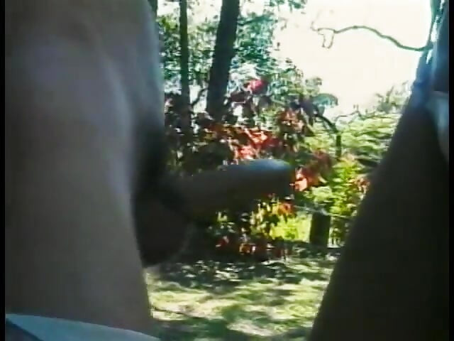 Pretty blonde tranny Melissa Merlin with nice tits and ass enjoys riding hard schloeng on fresh air