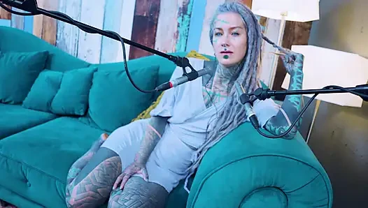 I talk about K - Kindness - ASMR podcast SFW talking goth skinny girl dreadlocks tattoo model inked girl