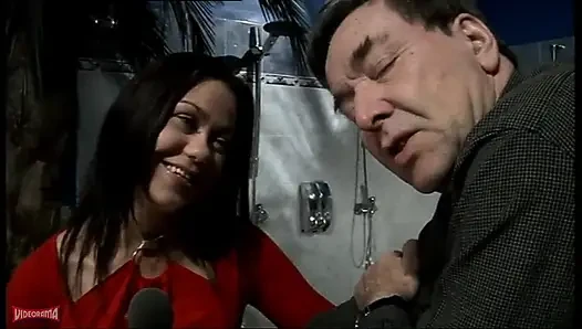 The Dark Haired Beauty Is Being Fucked in the Bathroom