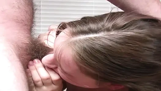 Desperate Amateurs Tatiana Kush first time on film sucking cock