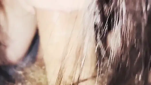 Mother-in-law Caressed My with Her Lips and I on Her Face