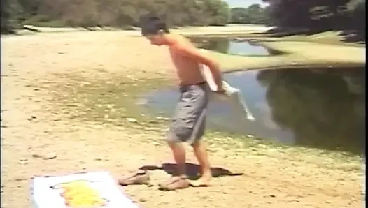 Ripped Studs Trade Intense Outdoor Blowjobs