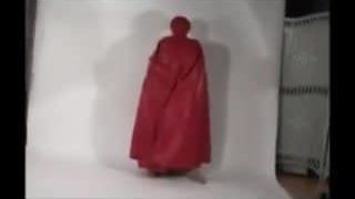 Burka de látex rojo