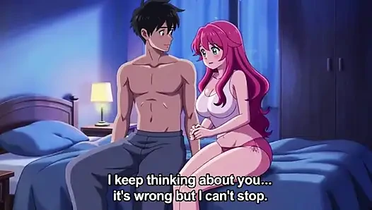 Stepsister come in stepbrother room at midnight 3D Anime