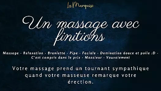 [French Audio Porn] Good long by your masseuse who notices your erection