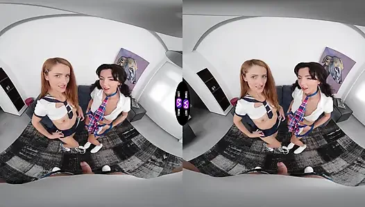 Mini mitzi lucianna luci'yi üçlü striptiz ve çifte oral seks eğlencesi için davet ediyor - tmwvrnet