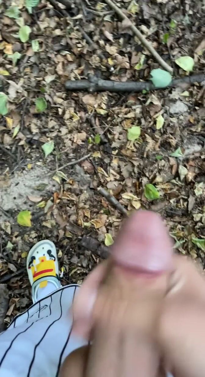 Mr.Million mastrubating in the woods!!