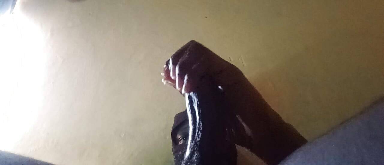 Stroking My Big Black Cock