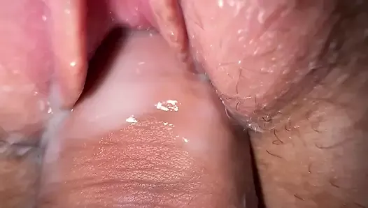 I fucked my horny roommate, tight creamy pussy and close up cumshot