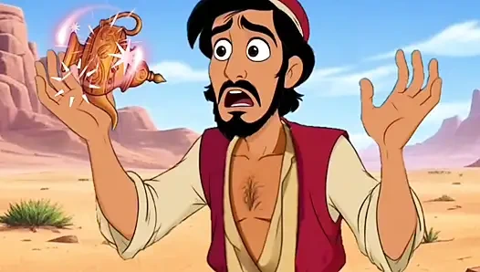 Cin Kız Adaddin'e Yarak Sıvazlıyor. Peri Masalı Hikayesi