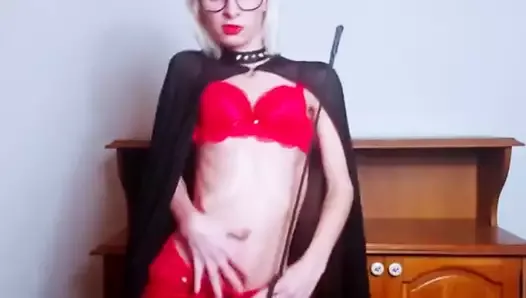 erotic undressing dance of sexy Polish wife