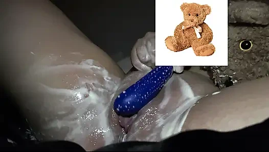 MY KINKY ARAB GIRL MASTUBATES WITH VIBRATOR & MY CUM ALL OVER HER CURVY BODY-  AMATEUR ARABIAN SNOWWHITE