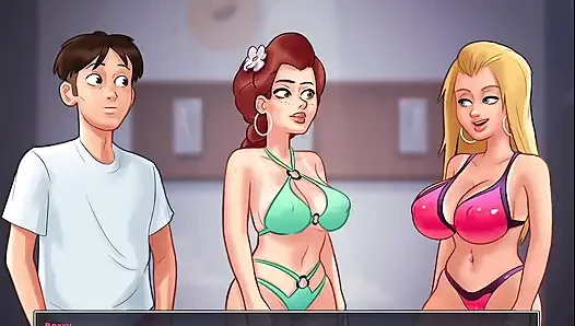 Summertime Saga, ich ficke meine stiefschwester mit meinen freunden in einem dreier xxx