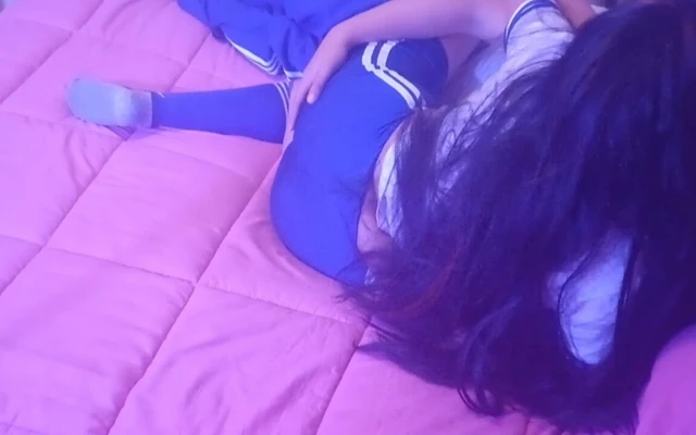 Classmates! Mexican Student Surprised Her Stepparents at Home Fucking with Her Classmate