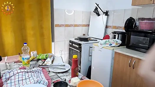 Naked Chef Mila: Cooking juicy meat with red wine (4-camera view!) (Focuses on the quality and the dish)