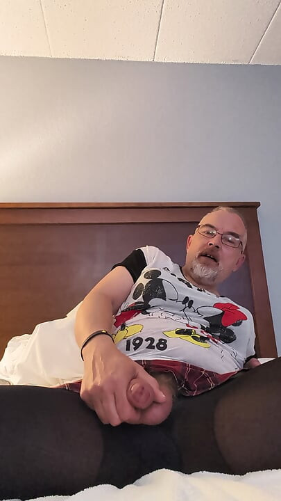 Birthday masturbating in wife's clothes