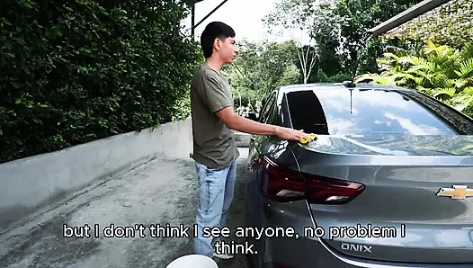 Ich Ficke Meinen Chef, Nachdem Ich Ihr Auto Gewaschen Habe