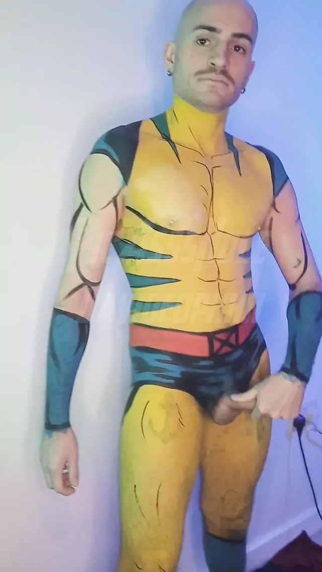 Wolverine Cosplay Getting Naked and Having Fun