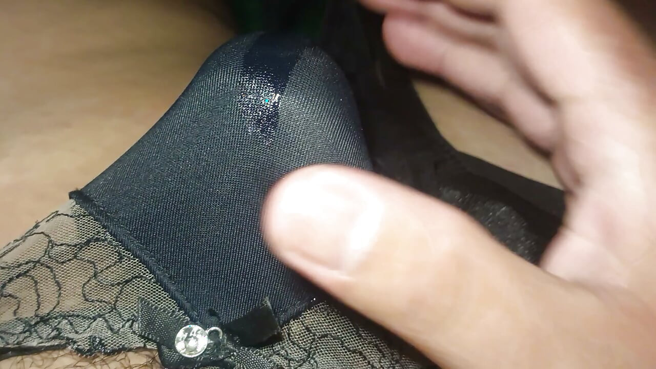 Cumming In Step Sisters Sexy black satin panty