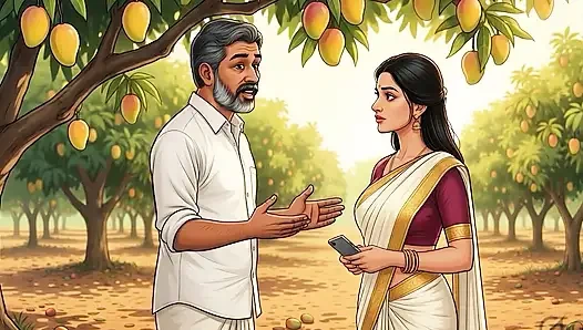 Mango Harvest владелец получает свежий манго на своей ферме