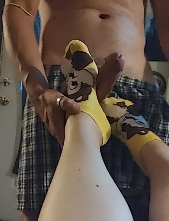#2 Disney Sockjob Sock Footjob - Chip Sock Job - Cartoon Sock Handjob Cum