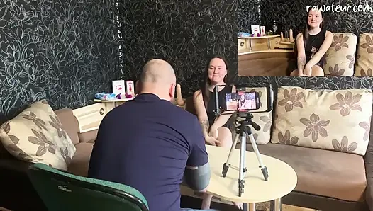 Russian Casting Couch Audition: Naughty Amateur Babe Gets Creampied with Buttplug Play!