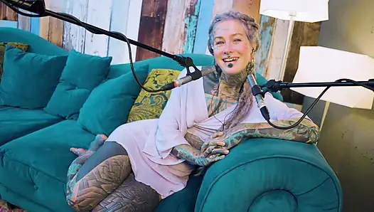 I talk about B - Bordem - ASMR podcast SFW talking goth skinny girl dreadlocks tattoo model inked girl