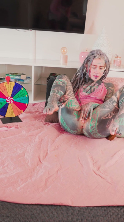 Tattooed Model’s Solo Show Turns Into Raw Interruption Creampie Fuck | Clip 1