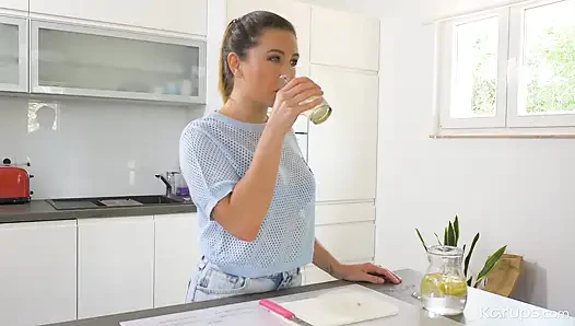 Perky Breasted Babe Ally Breelsen Fucks and Squirts