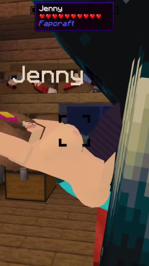 The Jenny mod Fapcraft Minecraft - Its jenny and she is getting fucked by the warden and his massive cock | Clip 1
