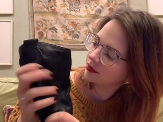 Asmr collezione di scarpe in pelle mostra e racconta