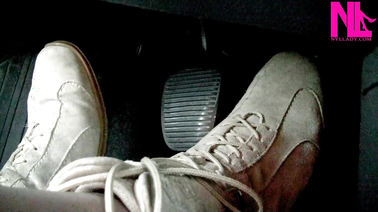 Driving and Pedal Pumping in Suede Soft Flat Boots