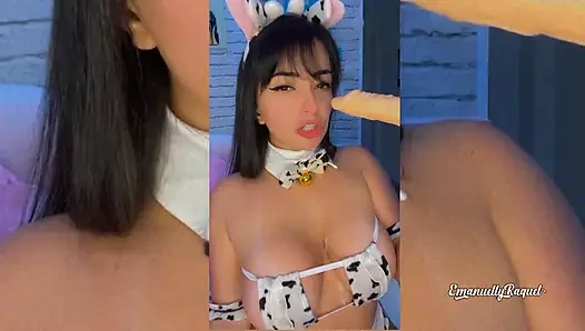 Ateşli latin emanuelly raquel ineğin içinde cosplay ahegao ve döl duşu