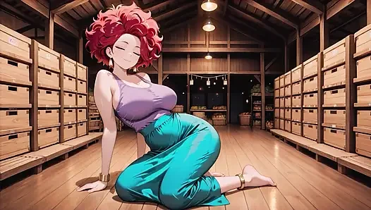 Red Hair Purple Lingerie Big Tits Supermarket Filled Until Ahegao Collapse