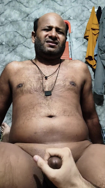 Indian daddy cumming during fuck