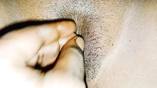 Bangladeshi Bangali Bhabi - Fingering my super close-up pussy and squirting out pussy juice.🫦