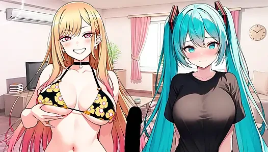 İspanyol sesli 31 talimatı hentai. Marin ve Miku sırayla seni mastürbasyon yapıyor!