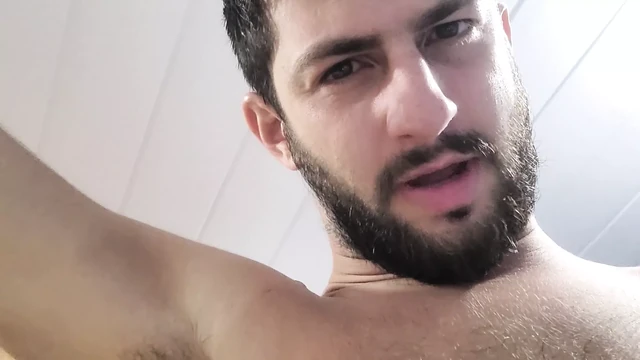 COCKY ALPHA MALE’S VERBAL BRAGGING - NAKED HAIRY UNCUT COCK