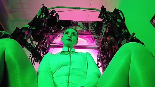 Dominatrix Eva Lateks Solo Facesitting Femdom Külot Büyük Göt MILF BDSM Fetiş Sıcak Topuklu Gonzo Beyaz Pvc Elbise