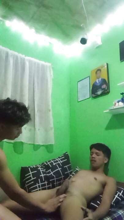 Filipino Twink Fucks his younger Cousin bareback with Parents Nearby
