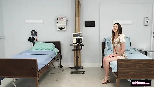 Skinny Cum Slut Can't Stop Spraying Her Doctor