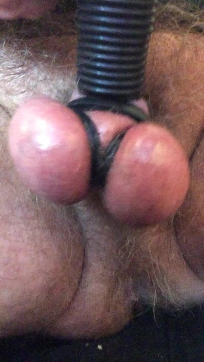 Rubber cock wank
