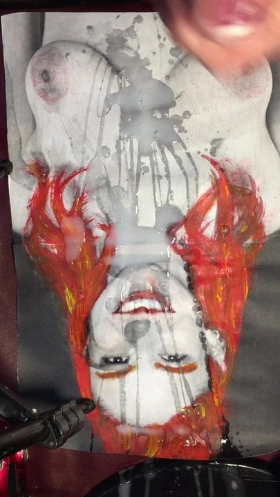 cumtribute on JassFlower's huge boobs