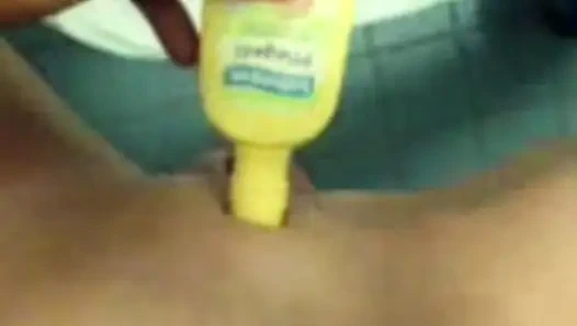 The woman is herself