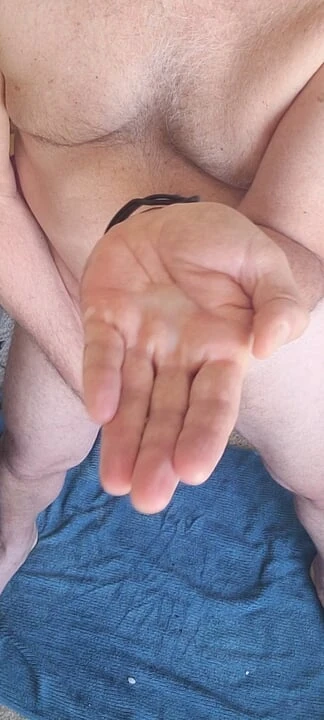 Exhibitionist masturbator doing cock massage on myself