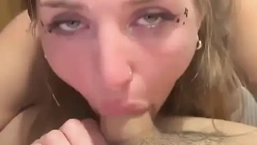 Very Wet Deep Throat and a Blue Eyes Latina Enjoying