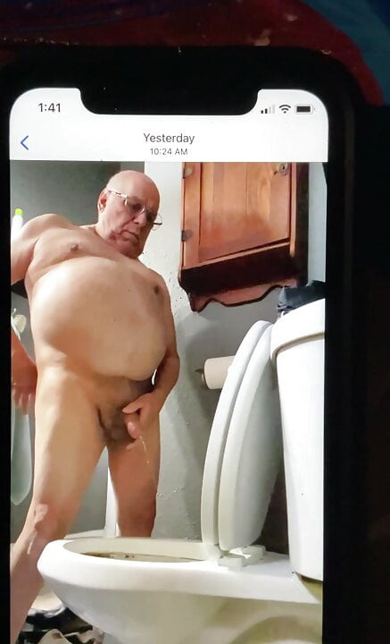 Grandpa pissing