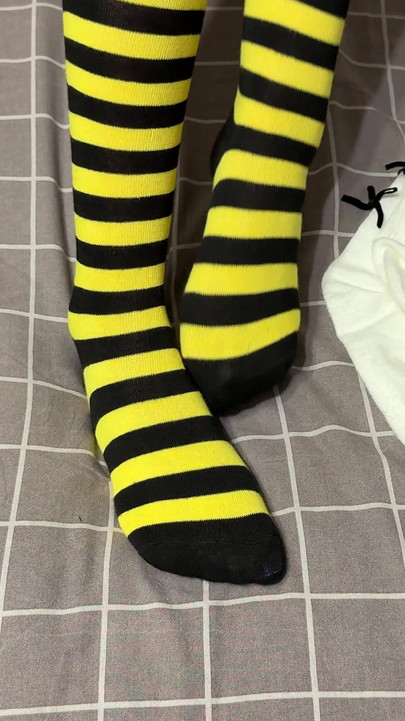 Trying on Collection of Socks, Choose Your Favorites