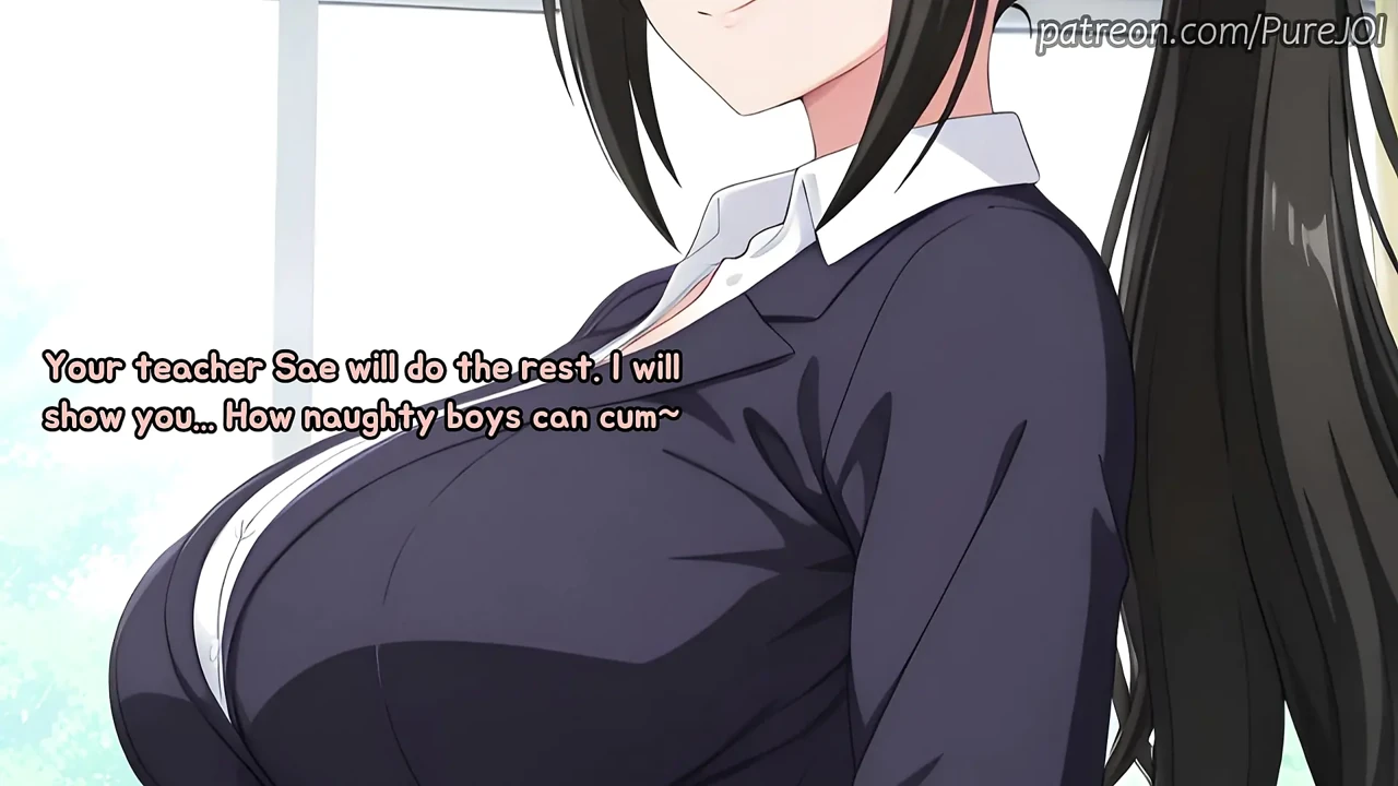 Your horny teacher Sae Chabashira became too jealous! (Sex JOI)