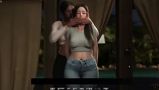 Три девушки-лесбиянки развлекаются, касаясь сисек и задницы